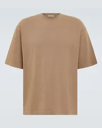 Acne Studios T-shirt in jersey di cotone Marrone