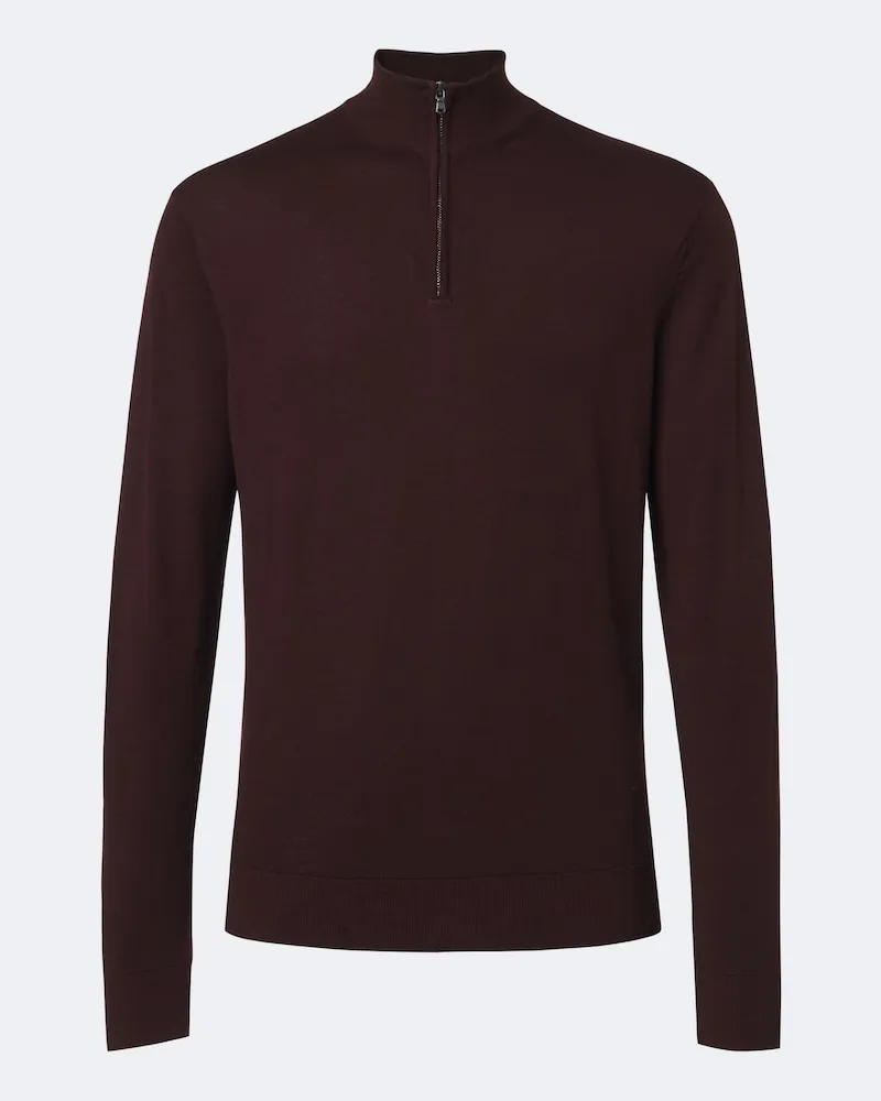Sunspel Pullover in lana Borgogna