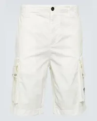 C.P. Company Shorts cargo in twill di misto cotone Bianco