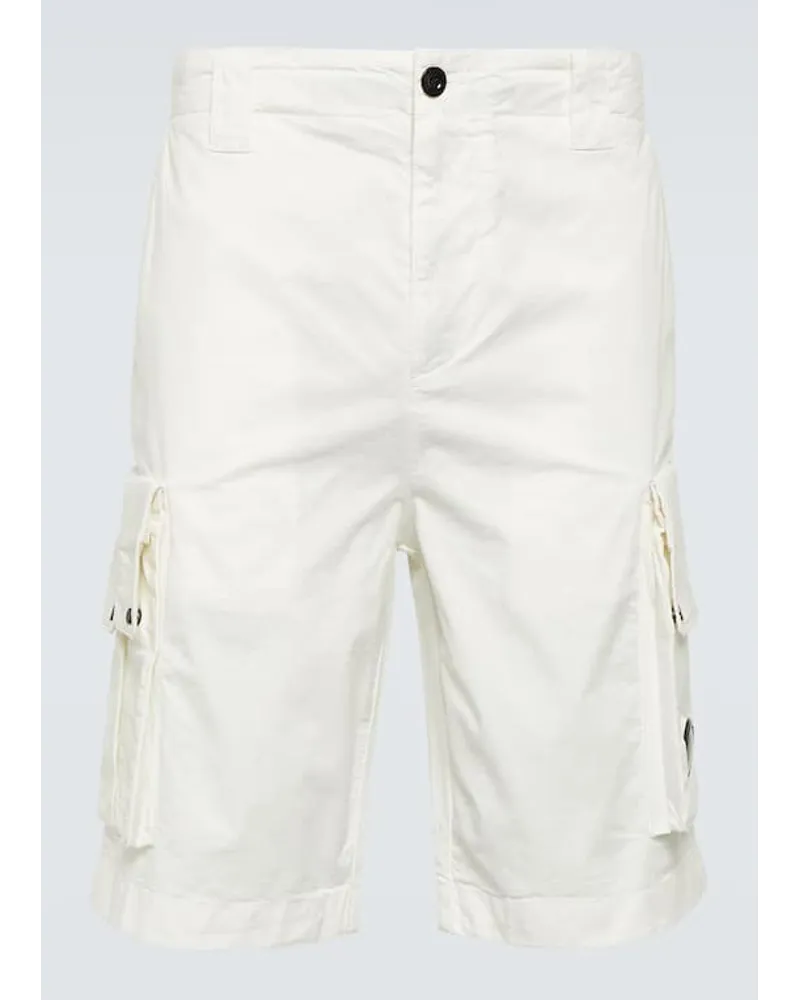 C.P. Company Shorts cargo in twill di misto cotone Bianco