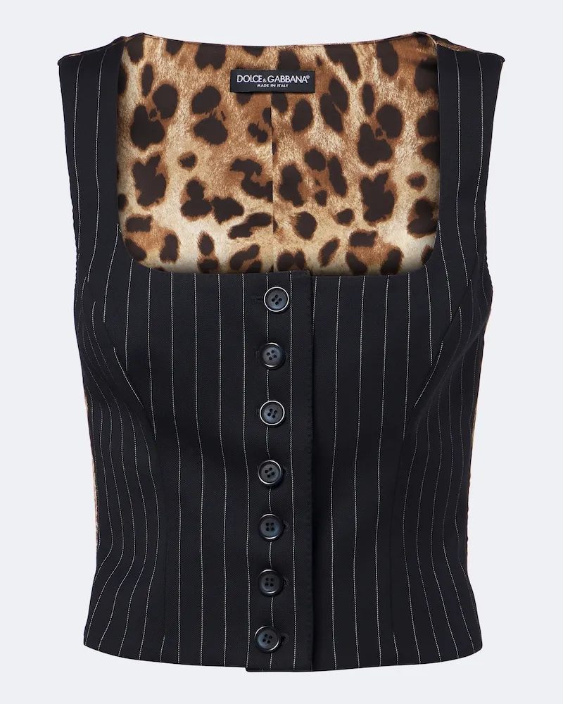 Dolce & Gabbana Gilet gessato Blu