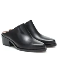 LEGRES Mules in pelle Nero