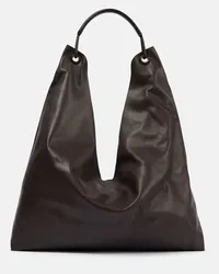 The Row Borsa Bindle 3 in pelle Marrone