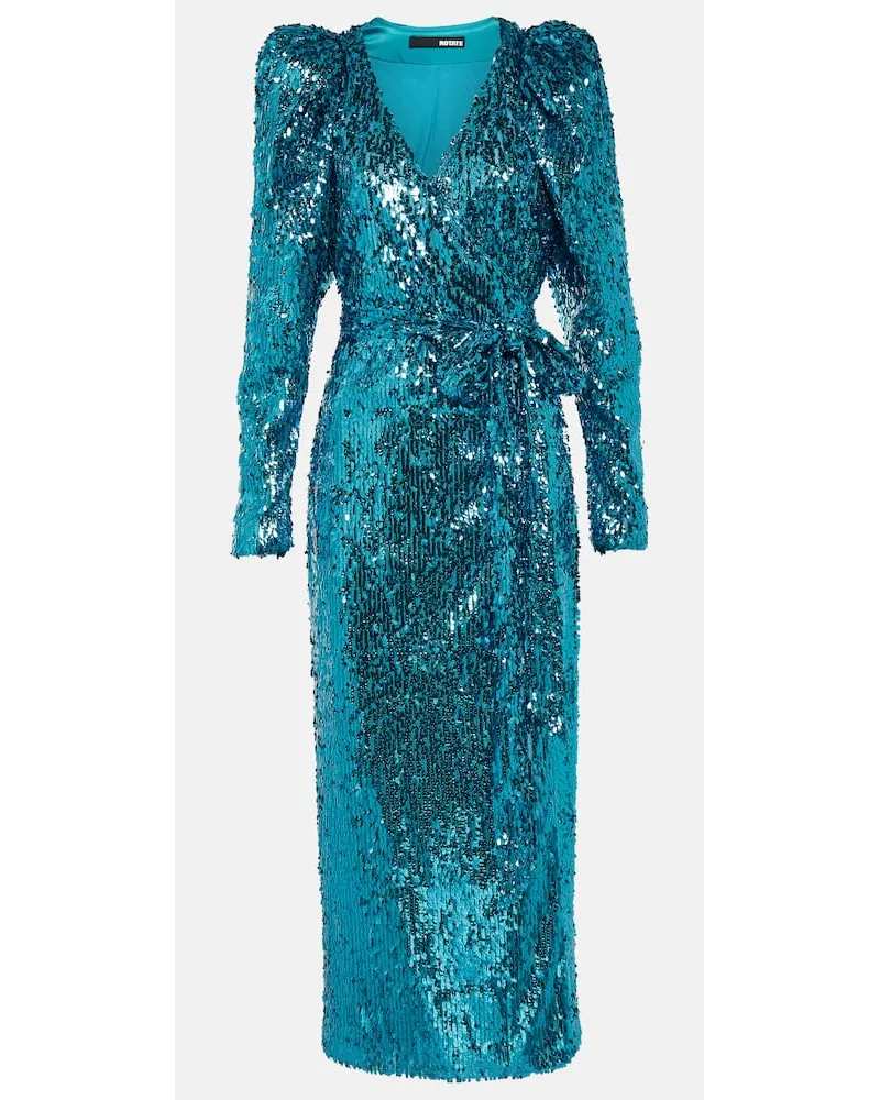 ROTATE Birger Christensen Abito a portafoglio con paillettes Blu