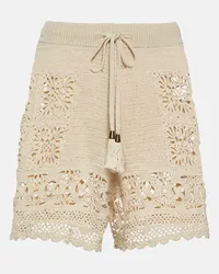 Zimmermann Shorts Chintz in crochet Neutro