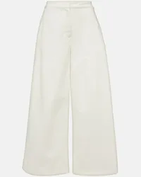 Jil Sander Jeans a vita alta e gamba larga Bianco