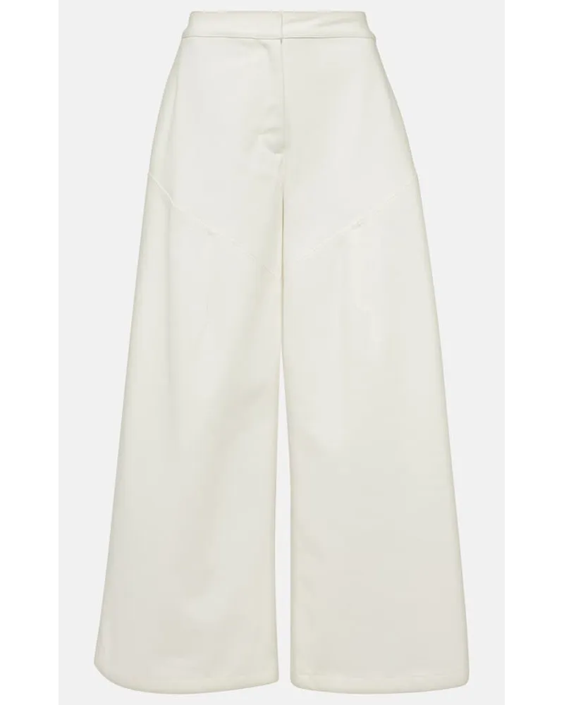 Jil Sander Jeans a vita alta e gamba larga Bianco
