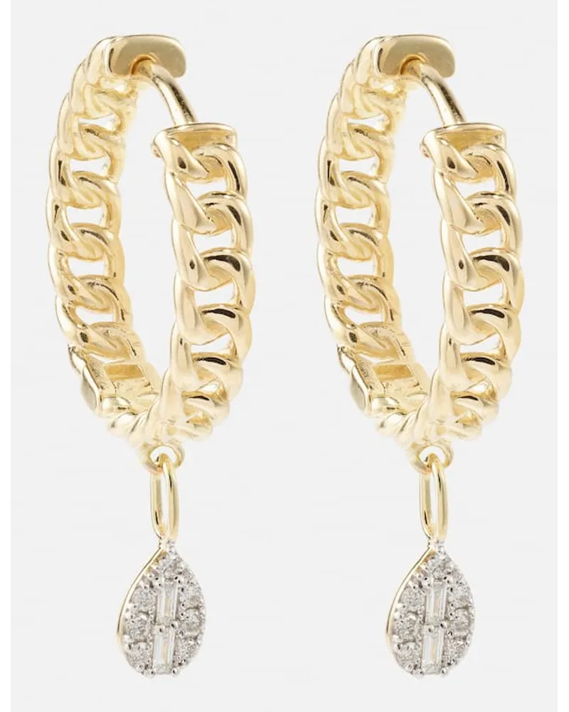 Stone & Strand Orecchini in oro 10kt con diamanti Oro