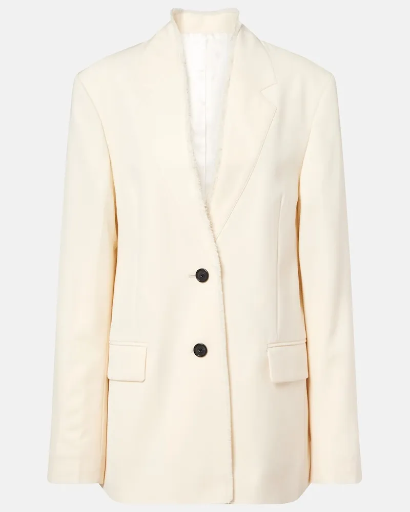 Totême Blazer in lana Bianco