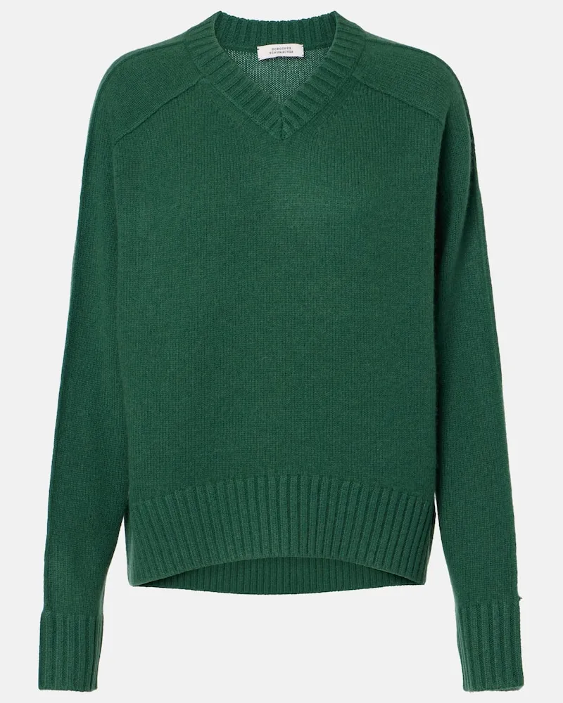 Dorothee Schumacher Pullover Modern Statements in lana e cashmere Verde