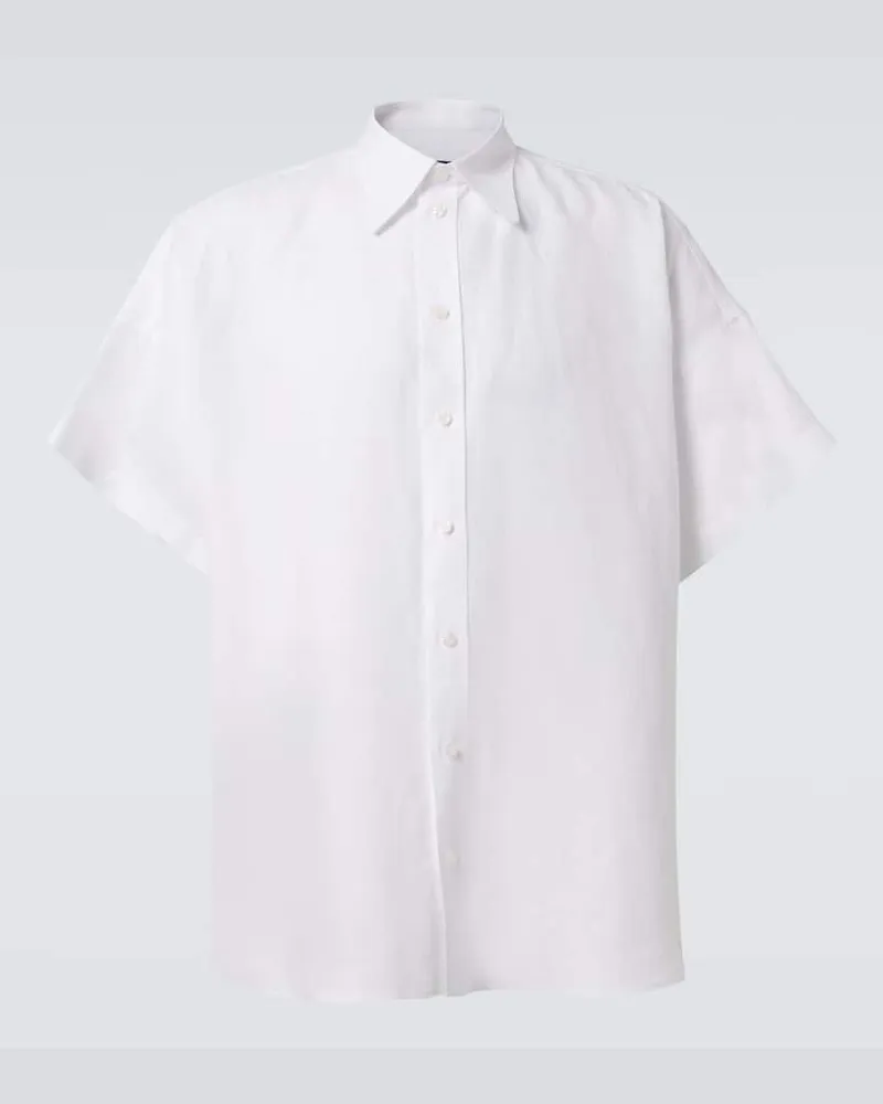 Dolce & Gabbana Camicia in lino Bianco