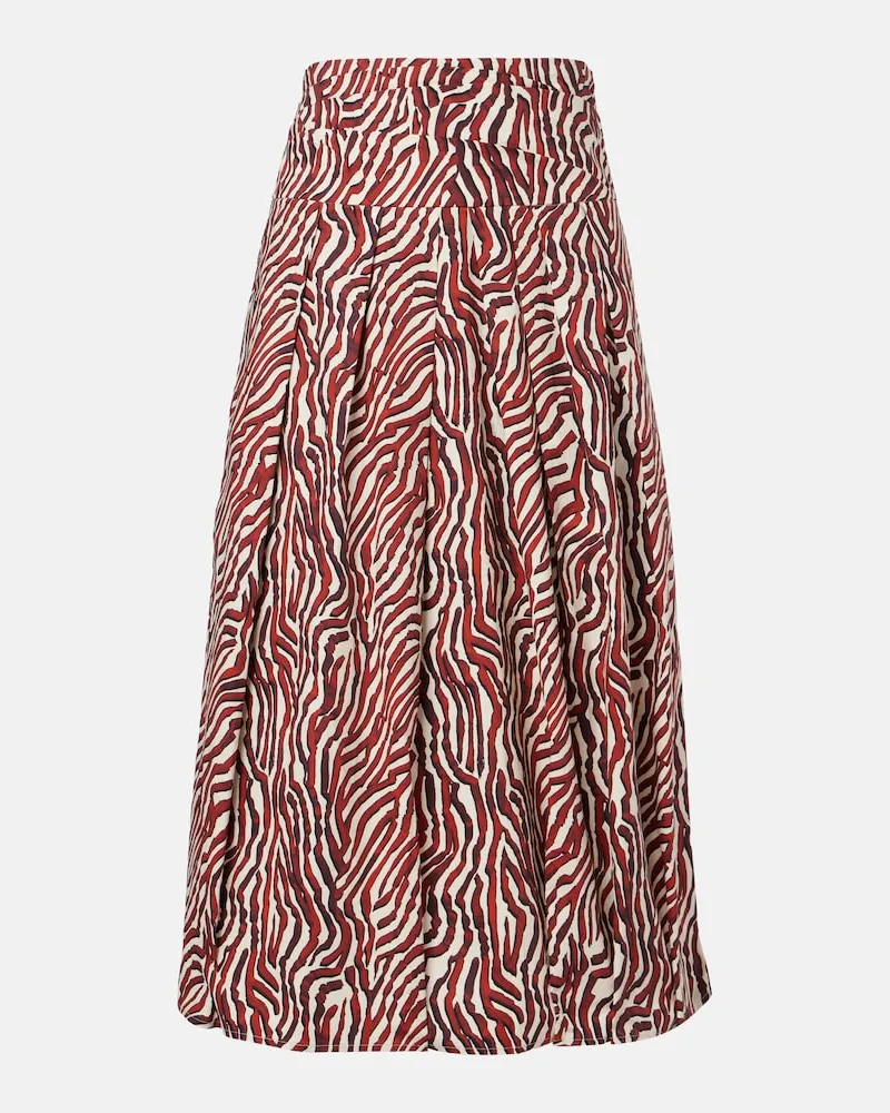 Proenza Schouler White Label â Gonna midi Nessa in misto cotone Rosso