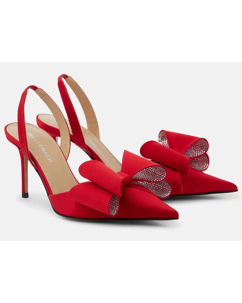 Mach & Mach Pumps Le Cadeau 85 in raso Rosso