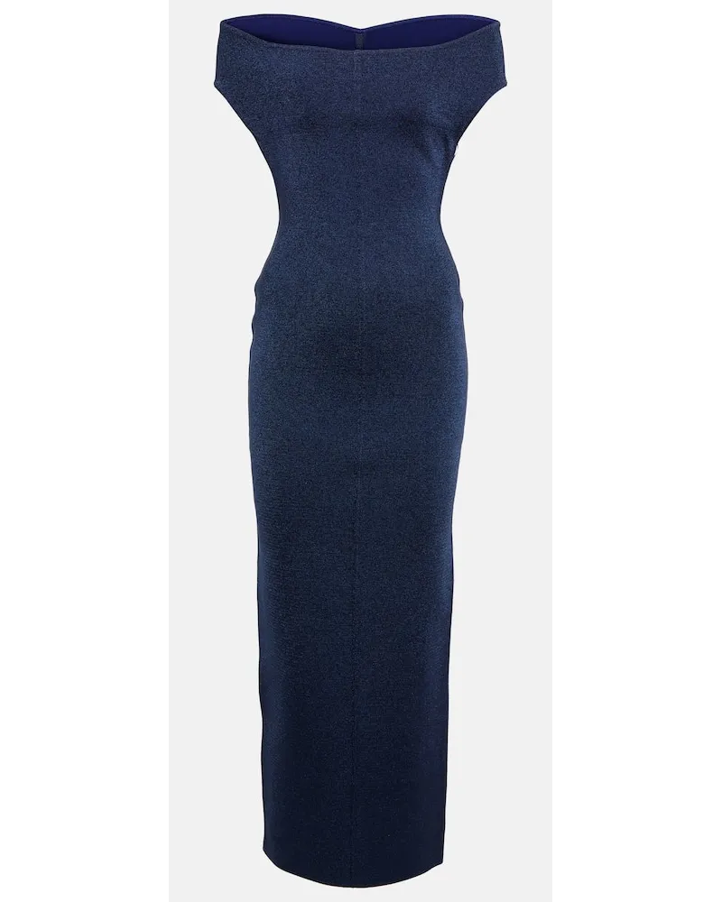 Alaïa AlaÃ¯a Abito lungo in misto lana e LurexÂ Blu