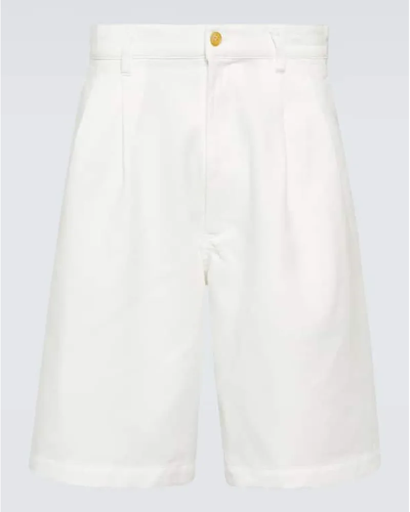 Comme des Garçons Comme des Garçons Shirt Shorts in twill Bianco