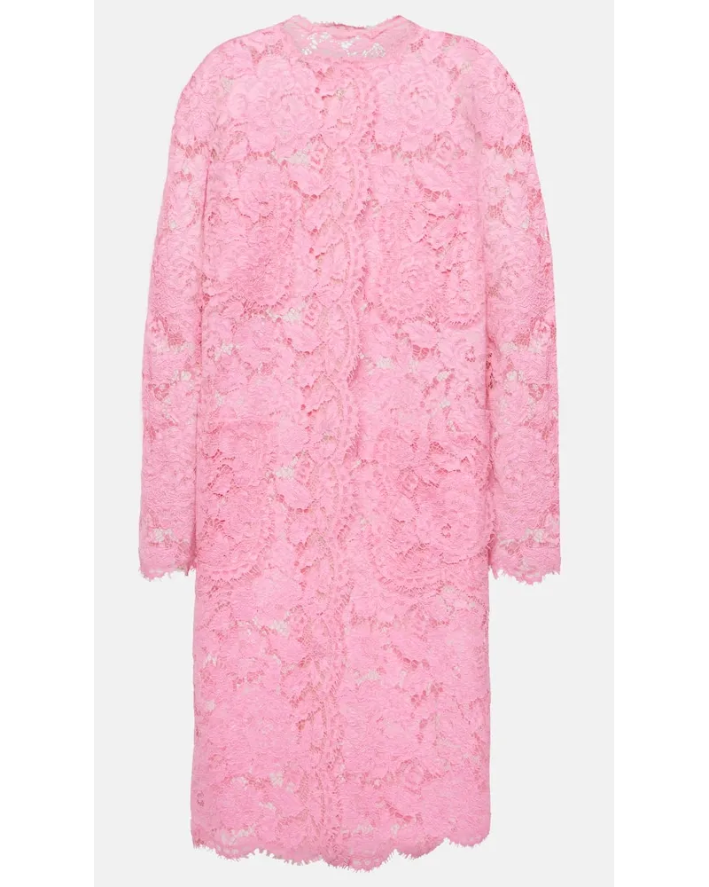 Dolce & Gabbana Abito midi in pizzo Rosa