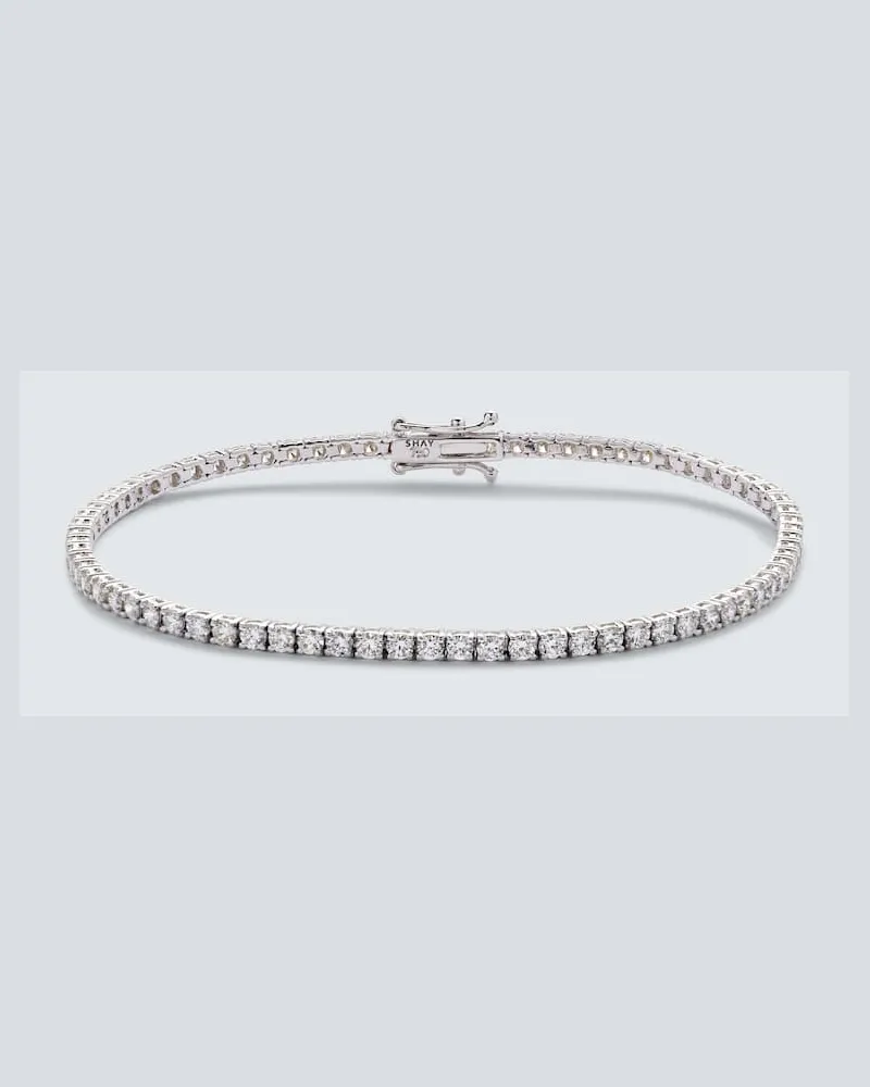 SHAY Bracciale tennis in oro bianco 18kt con diamanti Argento