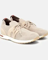 Loro Piana Sneakers 360 Flexy Walk in maglia di lana Beige