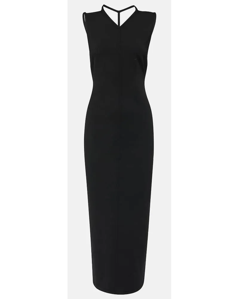 KHAITE Abito lungo Teri con cut-out Nero