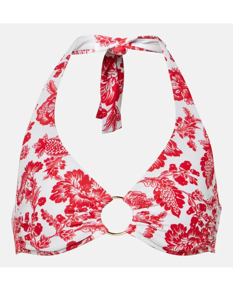 Melissa Odabash Top bikini Brussels con stampa floreale Bianco