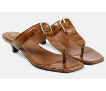 Sandali The Belted in pelle stampata