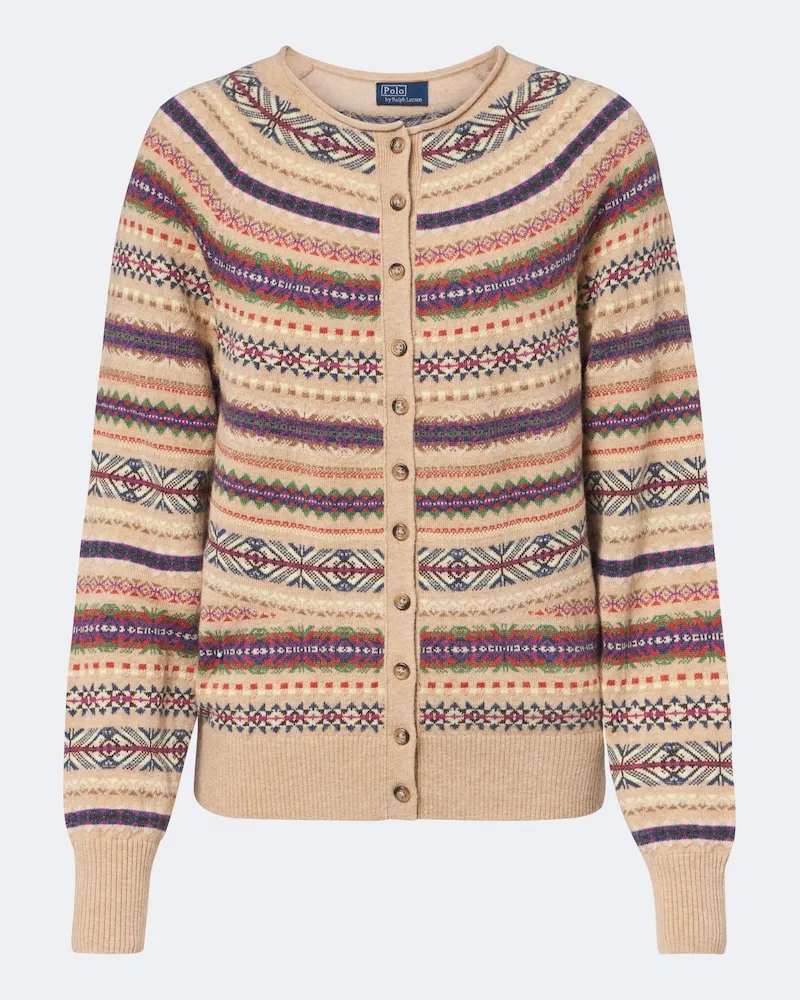 Ralph Lauren Cardigan Fair Isle in misto lana jacquard Multicolore