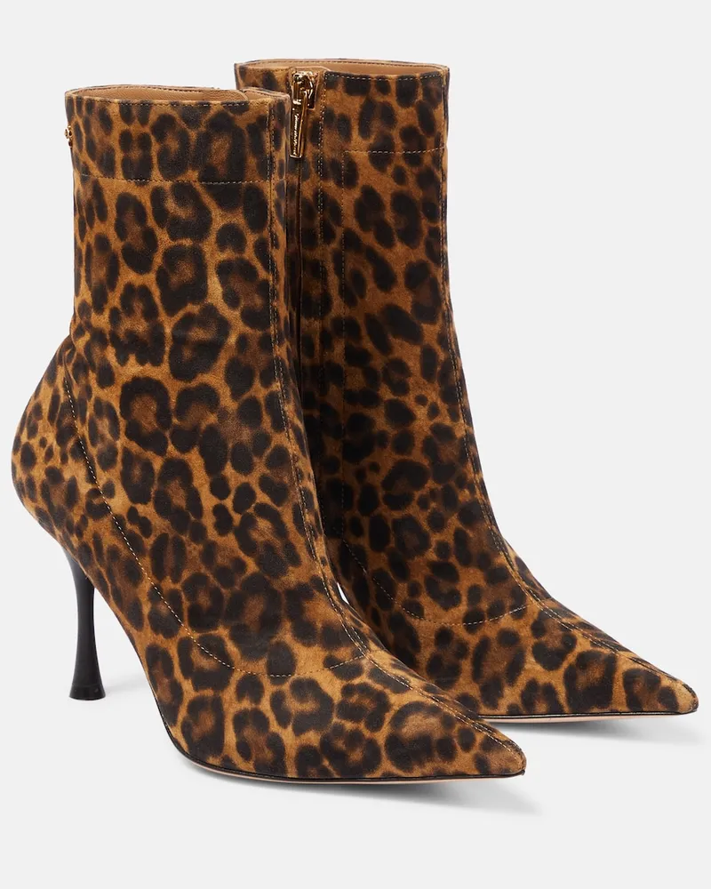 Gianvito Rossi Stivaletti Dasha in pelle con stampa Multicolore