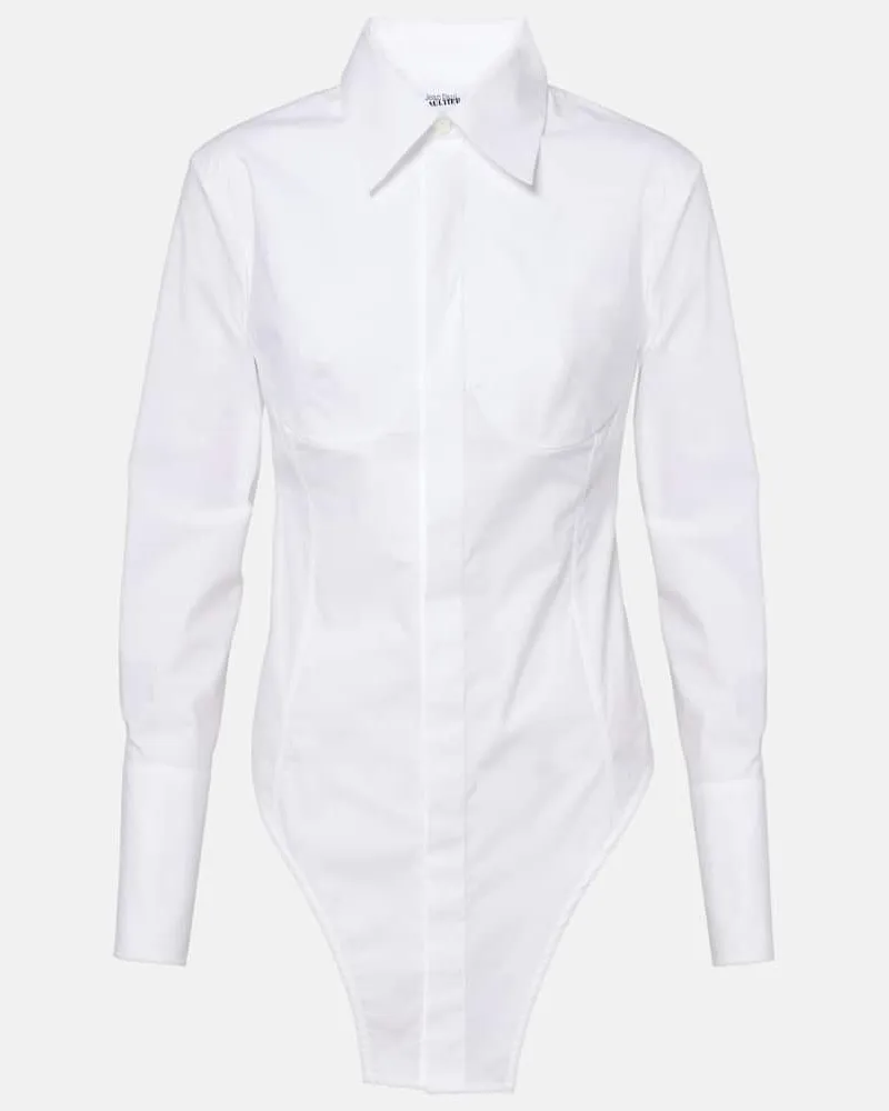 Jean Paul Gaultier Camicia in misto cotone Bianco