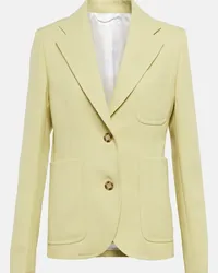 Victoria Beckham Blazer monopetto in gabardine Giallo