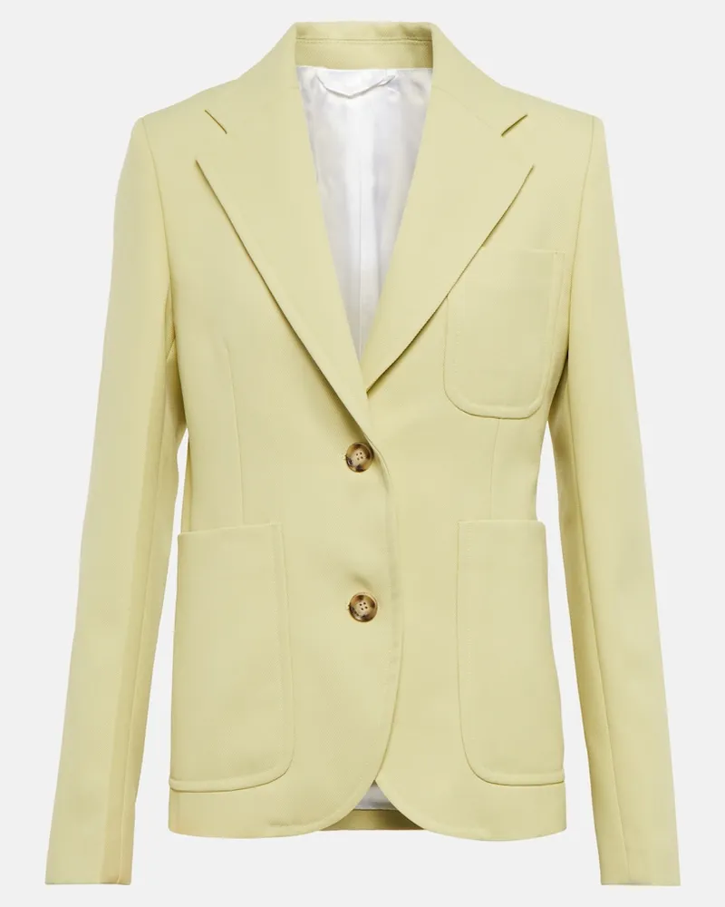 Victoria Beckham Blazer monopetto in gabardine Giallo