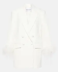 Rebecca Vallance Bridal - Blazer Evelyn con piume Bianco