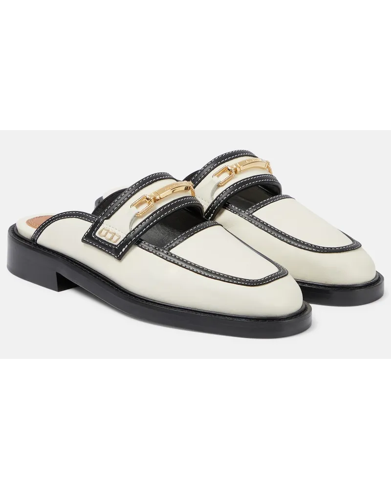 Zimmermann Slippers Bacall in pelle Bianco