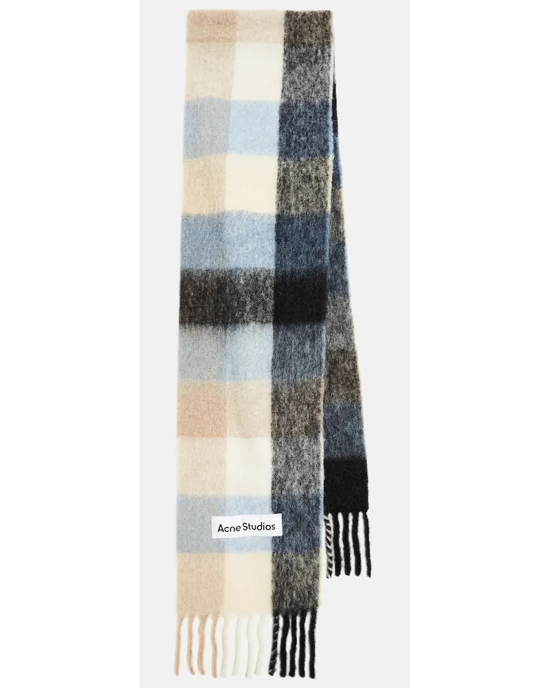 Acne Studios Sciarpa in misto lana e alpaca a quadri Multicolore