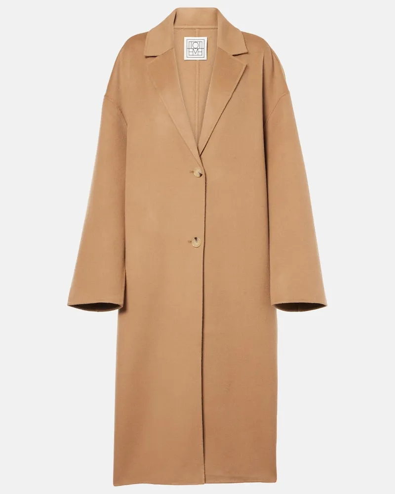 Totême Cappotto in lana Beige