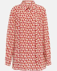 Valentino Garavani Camicia Toile Iconographe in seta Rosso