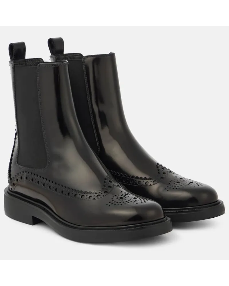 TOD'S Stivaletti Chelsea in vernice Nero