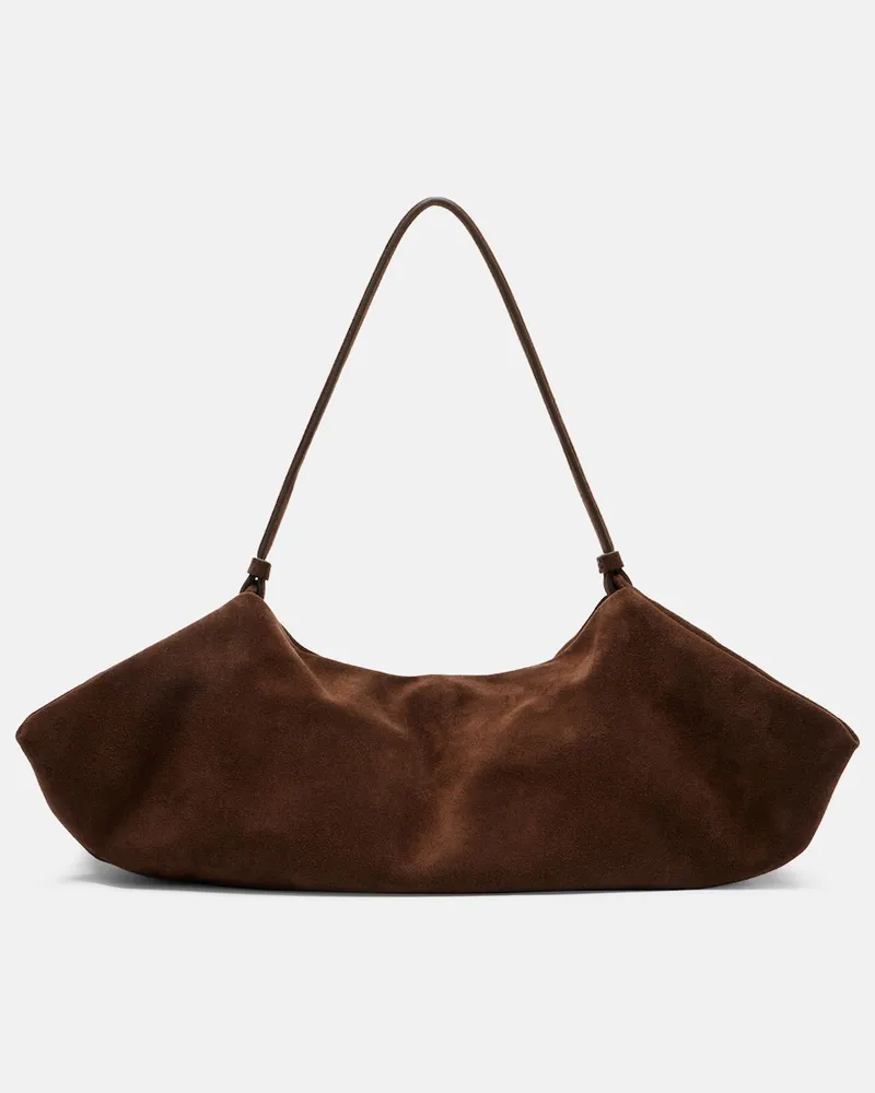 Altuzarra Borsa a spalla Origami Medium in suede Marrone