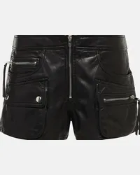 Isabel Marant Shorts cargo Coria in pelle Nero