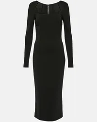 Dolce & Gabbana Abito midi in jersey Nero