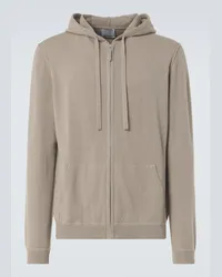 ALLUDE Pullover in lana e cashmere con zip Beige