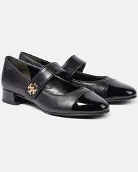 Tory Burch Ballerine Mary Jane in pelle con logo Nero