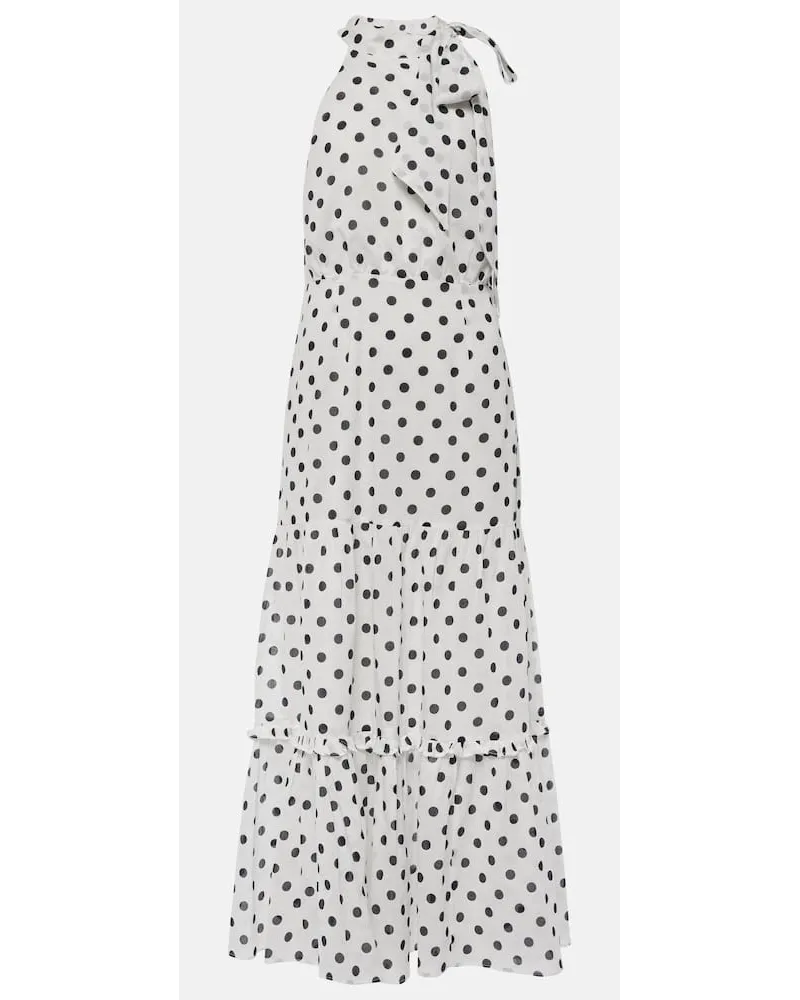 RIXO Abito midi Eleanor in cotone Bianco