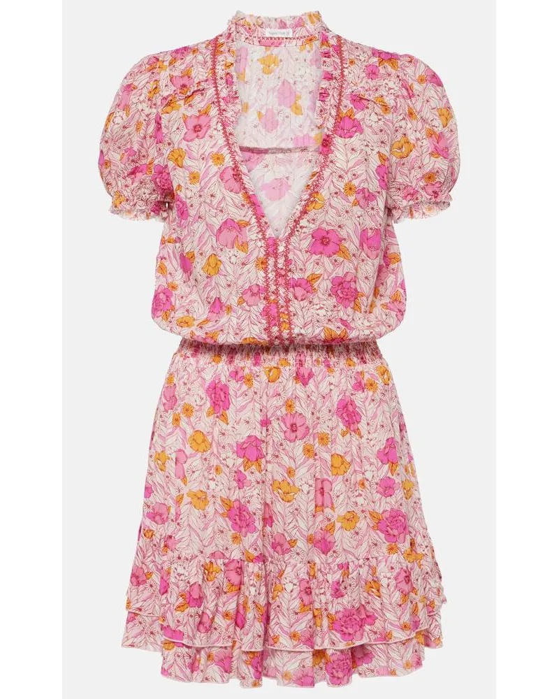 Poupette St Barth Miniabito con stampa floreale Rosa