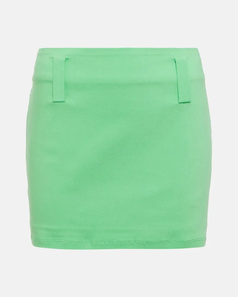 ROTATE Birger Christensen Minigonna Tally a vita media Verde