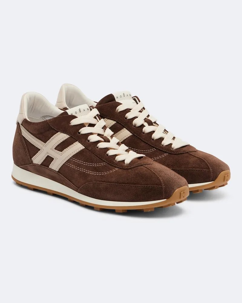 Hogan Sneakers H699 in suede Marrone