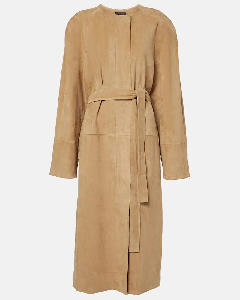 Stouls Cappotto Dietrich in suede Beige
