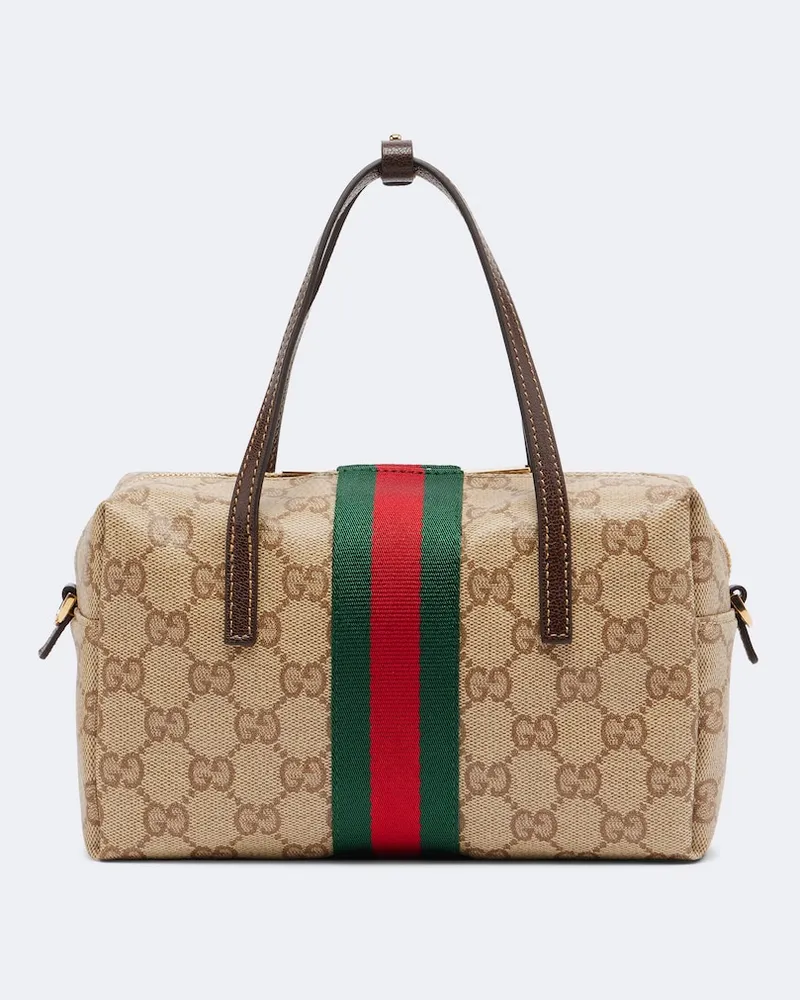 Gucci Borsa Mini in canvas GG Marrone