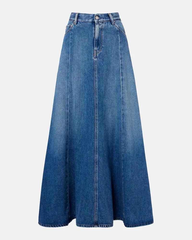 Adriano Goldschmied Gonna lunga Tula in denim Blu