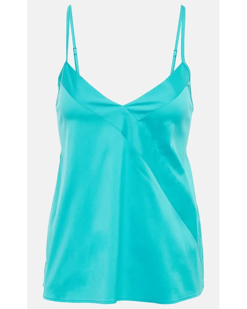 Max Mara Top Regalo in popeline Blu