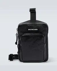 Balenciaga Borsa a tracolla Explorer con logo Nero